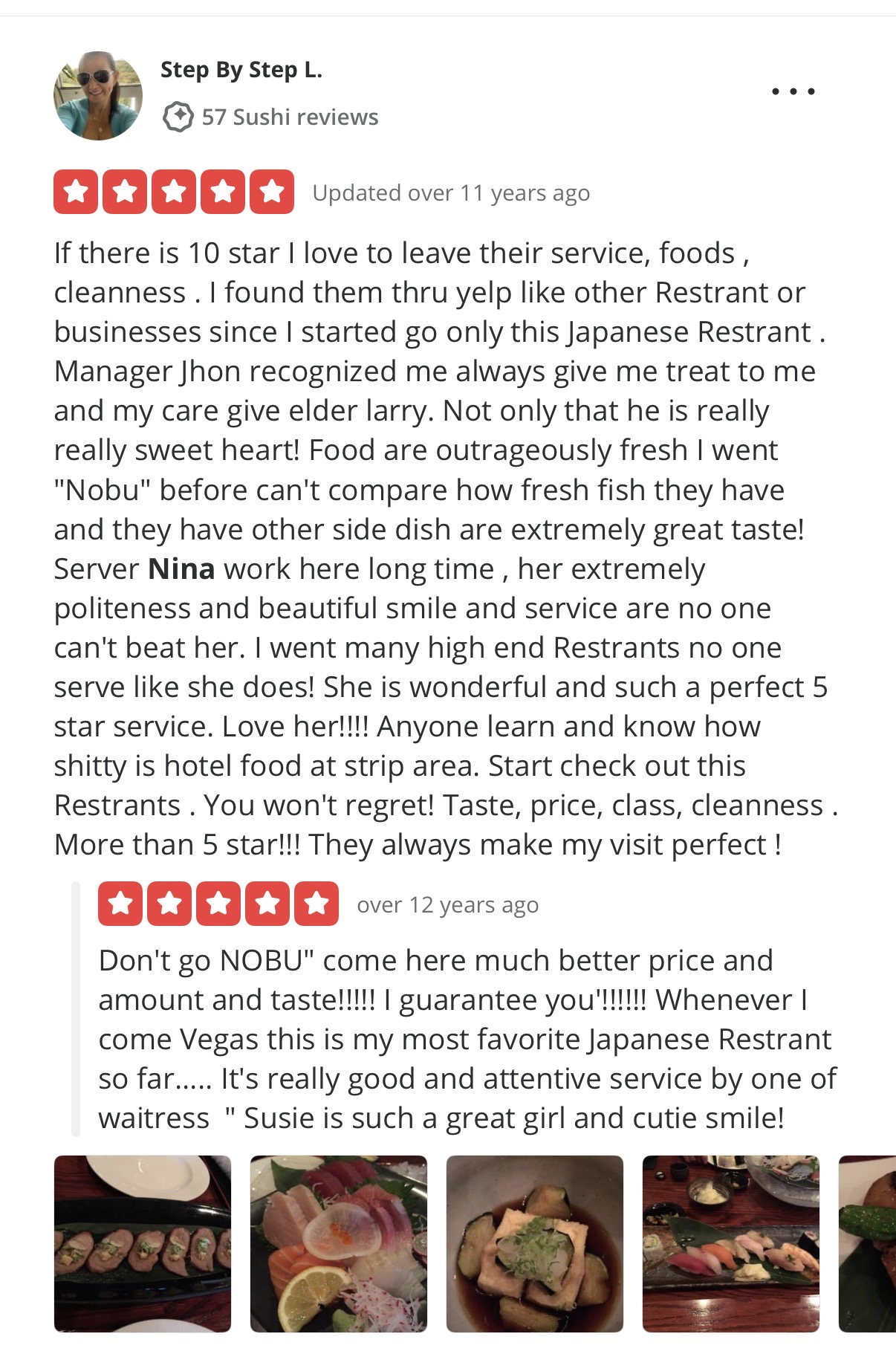 Original historical customer review by Step By Step L.